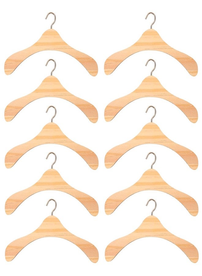 Toddmomy Mini Wooden Clothes Rack 5.9 Inch Doll Hanger for Dollhouse Accessories and Toy Wardrobe Organization - Image 1